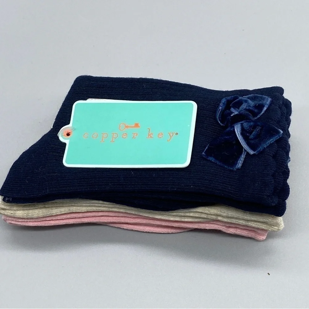 Copper Key Girls 3 Pack  Velvet Socks